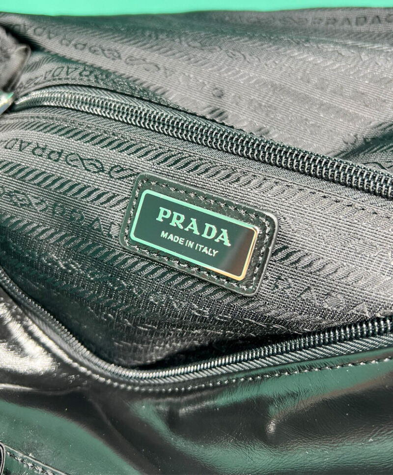 Prada Leather Shoulder Bag 2VD062 Black